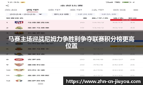 马赛主场迎战尼姆力争胜利争夺联赛积分榜更高位置